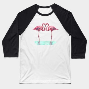 Pink flamingos in love Baseball T-Shirt